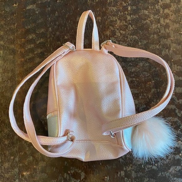 Justice Mini Backpack/Purse, Pink/White - Excellent Condition - Picture 3 of 4
